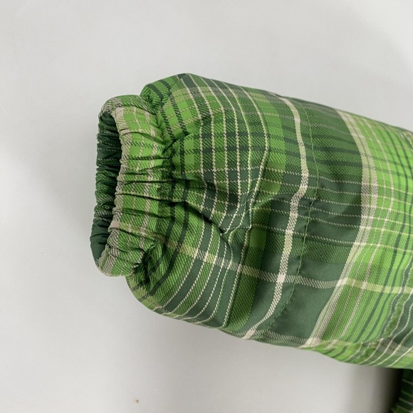 Patagonia Jacket Infant 6M Green Plaid Hooded Sherpa Fleece Lined Winter Outdoor - Picture 4 of 13